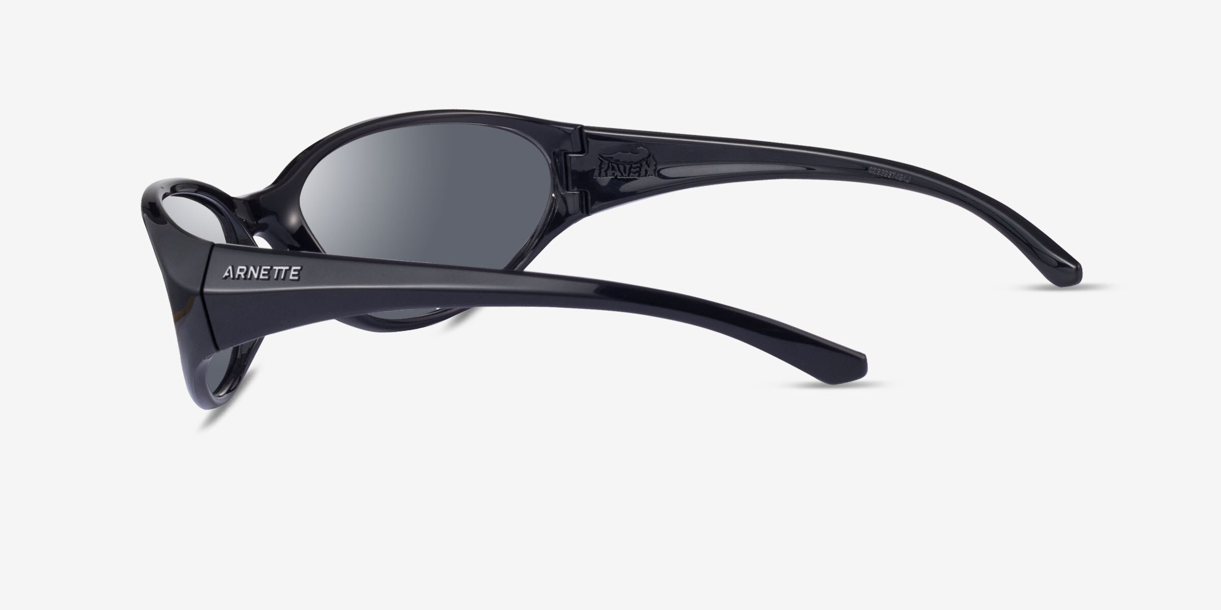 ARNETTE Raven - Oval Recycled Black Frame Sunglasses For Men