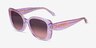 Coach HC8450U CDP48 Transparent Iris Signature AcetateSunglass Frames from EyeBuyDirect, Angle View