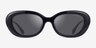 Coach HC8448U CDP35 Noir Matériaux biosourcésSoleil de Lunette de vue d'EyeBuyDirect, Vue de Face