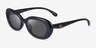 Coach HC8448U CDP35 Noir Matériaux biosourcésSoleil de Lunette de vue d'EyeBuyDirect, Vue d'Angle
