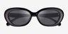 Coach HC8448U CDP35 Noir Matériaux biosourcésSoleil de Lunette de vue d'EyeBuyDirect, Vue Rapprochée