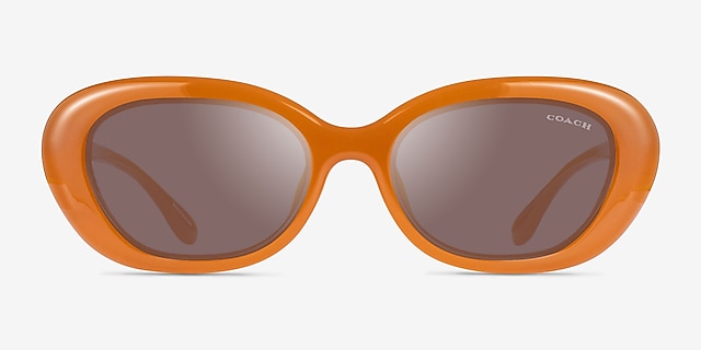 Coach HC8448U CDP35 Milky Amber Alternative MaterialsSunglass Frames from EyeBuyDirect, Front View