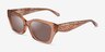 Coach HC8451U CDP49 Transparent Brown AcetateSunglass Frames from EyeBuyDirect, Angle View