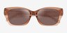 Coach HC8451U CDP49 Transparent Brown AcetateSunglass Frames from EyeBuyDirect, Closed View