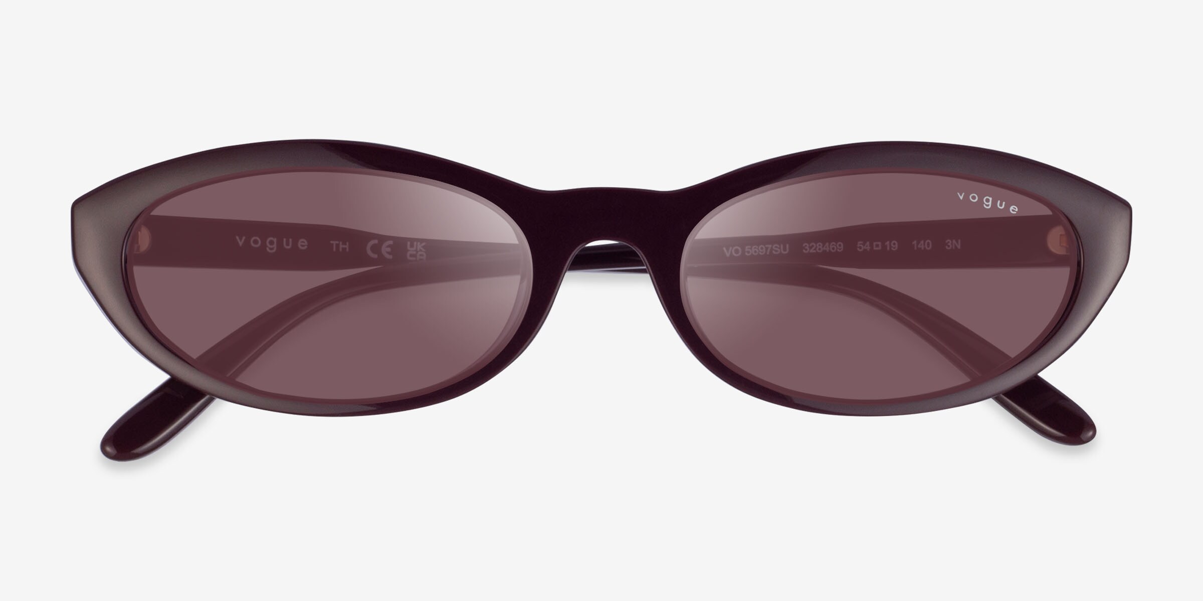 vogue レイニー Vogue Eyewear VO5697SU - Oval Dark Tortoise Frame Sunglasses For
