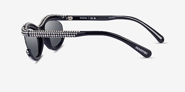 Swarovski SK6006 Black PlasticSunglass Frames from EyeBuyDirect, Side View