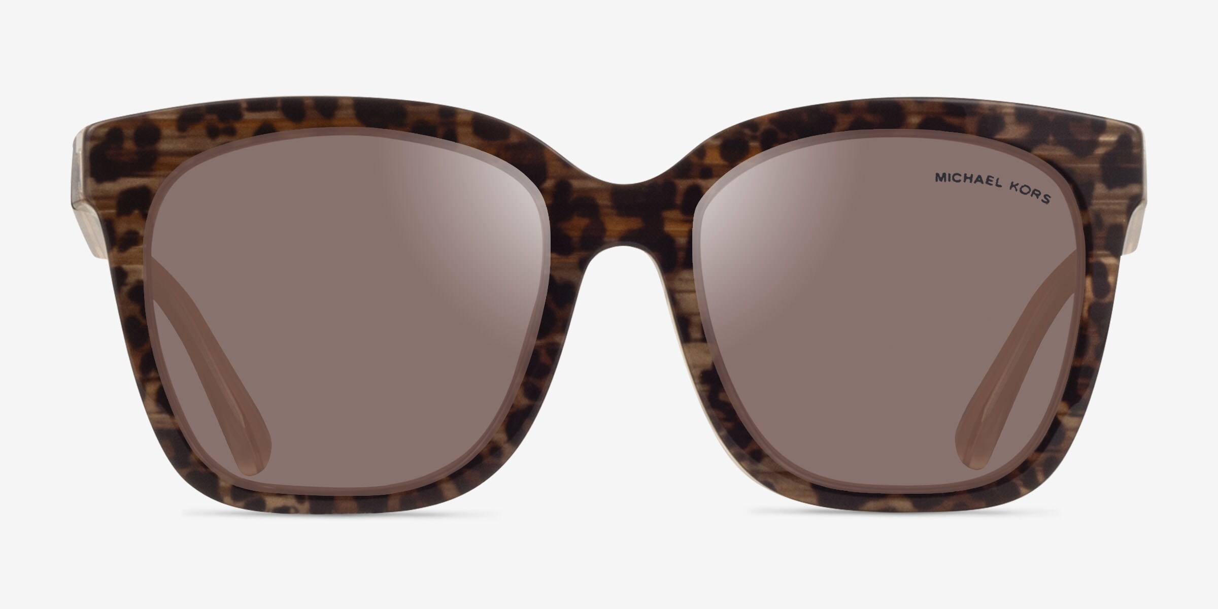 Michael Kors MK2163 San Marino - Square Leopard Frame Sunglasses