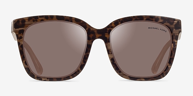Michael Kors MK2163 San Marino Leopard AcetateSunglass Frames from EyeBuyDirect, Front View