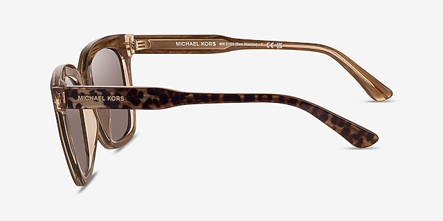 Michael Kors MK2163 San Marino Leopard AcetateSunglass Frames from EyeBuyDirect, Side View