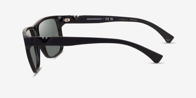 Emporio Armani EA4035 Shiny Black AcetateSunglass Frames from EyeBuyDirect, Side View