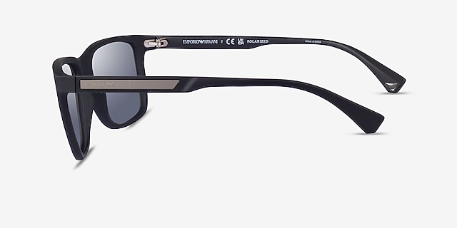 Emporio Armani EA4047 Rubber Black PlasticSunglass Frames from EyeBuyDirect, Side View
