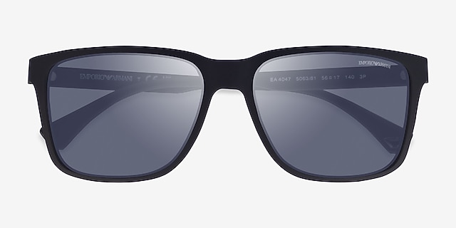 Emporio Armani EA4047 Rubber Black PlasticSunglass Frames from EyeBuyDirect, Closed View