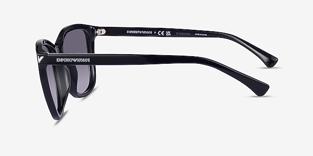 Emporio Armani EA4060F Shiny Black PlasticSunglass Frames from EyeBuyDirect, Side View