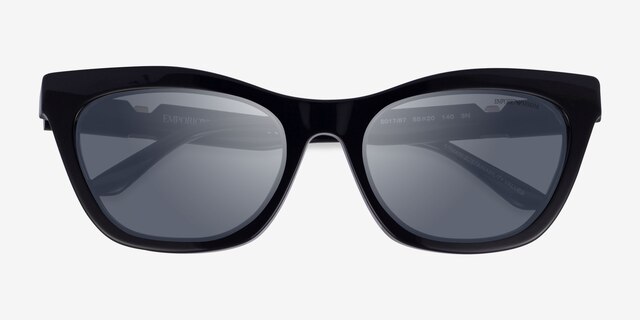 Emporio Armani EA4259U Shiny Black PlasticSunglass Frames from EyeBuyDirect, Closed View