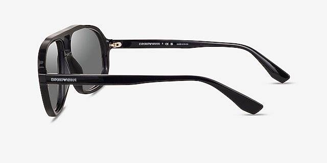 Emporio Armani EA4263U Shiny Black AcetateSunglass Frames from EyeBuyDirect, Side View