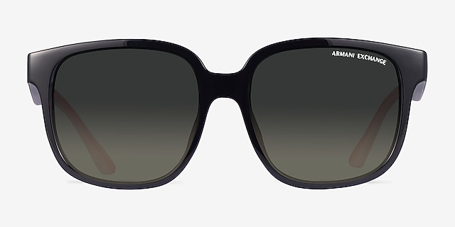 Armani Exchange AX4136SU Shiny Black PlasticSunglass Frames from EyeBuyDirect, Front View