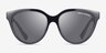 Armani Exchange AX4148SU Shiny Transparent Gray PlasticSunglass Frames from EyeBuyDirect, Front View