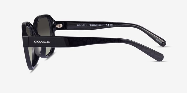 Coach HC8298U L1153 - Rectangle Black Frame Sunglasses For  display picture 2