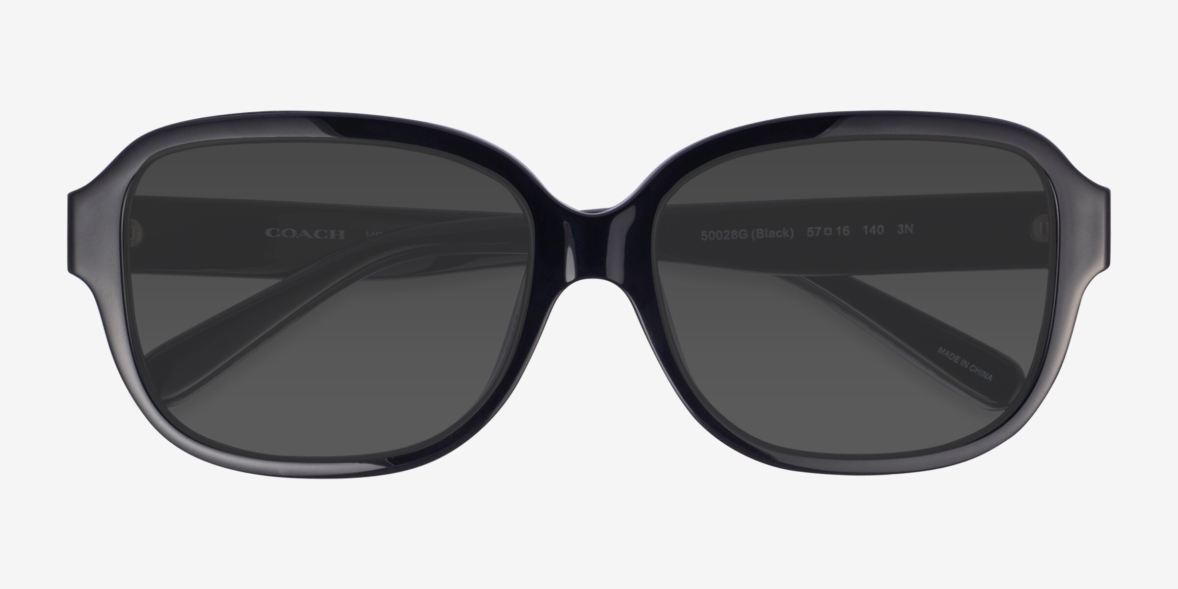 Coach HC8298U L1153 - Rectangle Black Frame Sunglasses For Women