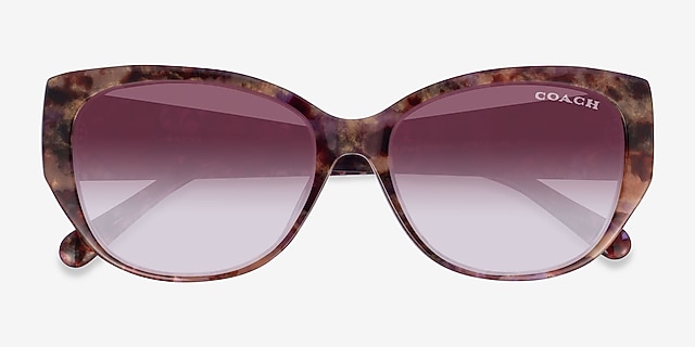Coach HC8362U CH563 Petal Tortoise AcetateSunglass Frames from EyeBuyDirect, Closed View