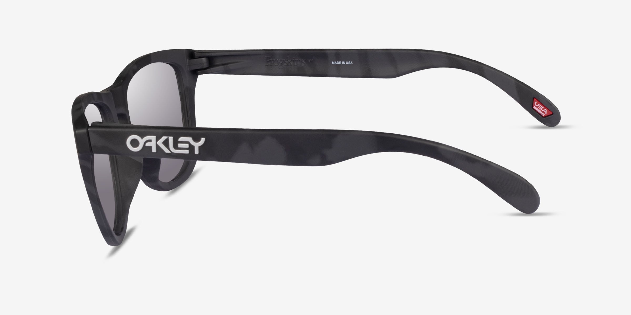 Oakley OO9245 Frogskins Tm - Square Black Frame Sunglasses For Men