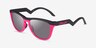 Oakley Frogskins Tm Hybrid Matte Black Neon Pink PlasticSunglass Frames from EyeBuyDirect, Angle View
