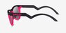 Oakley Frogskins Tm Hybrid Matte Black Neon Pink PlasticSunglass Frames from EyeBuyDirect, Side View