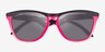Oakley Frogskins Tm Hybrid Matte Black Neon Pink PlasticSunglass Frames from EyeBuyDirect, Closed View