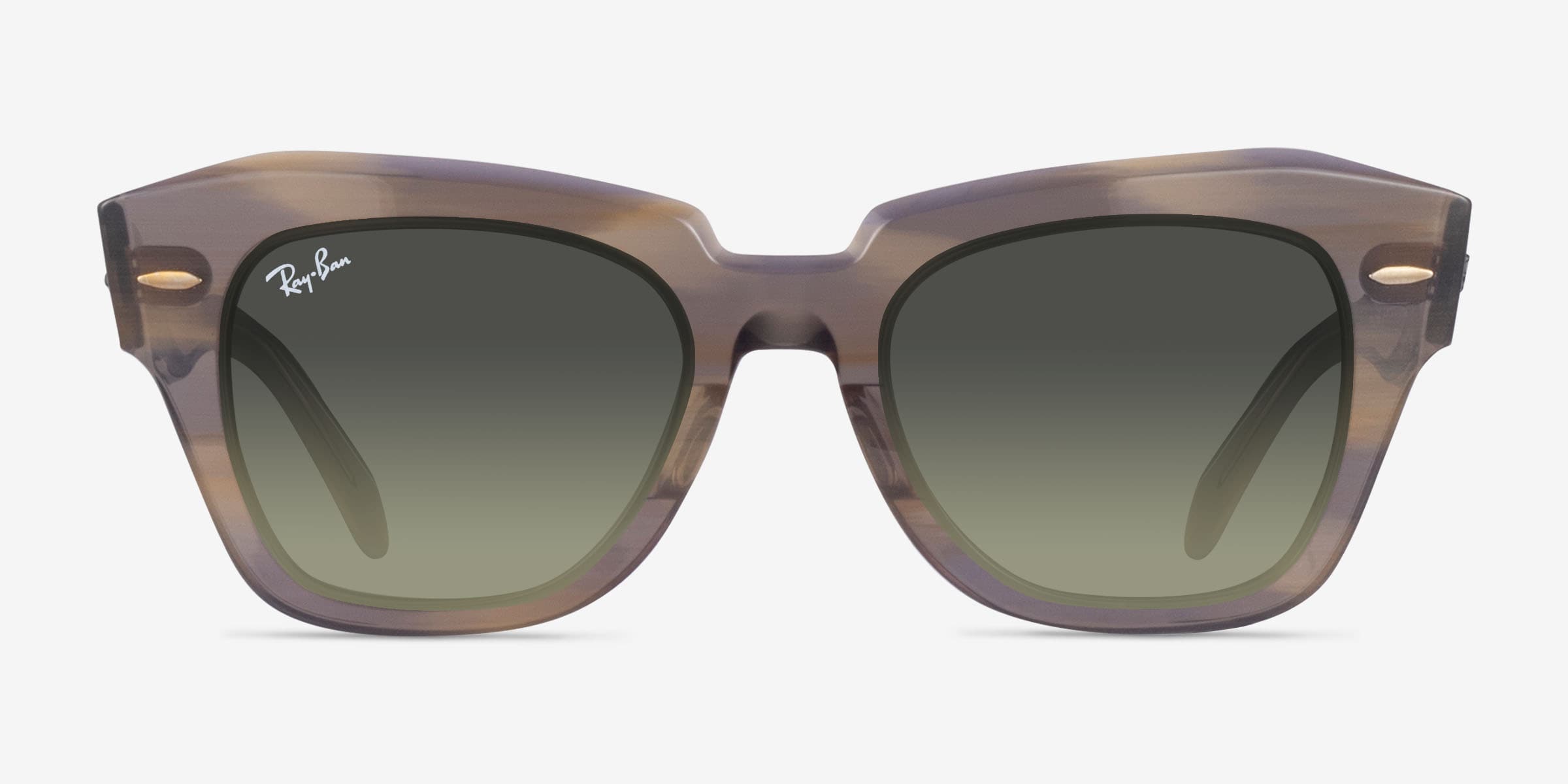 Ray-Ban State Street - Square Striped Green Frame  display picture 1