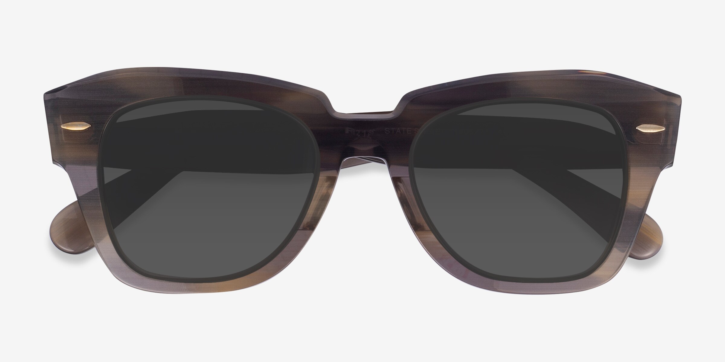 Ray-Ban State Street - Square Havana On Transparent Brown Frame