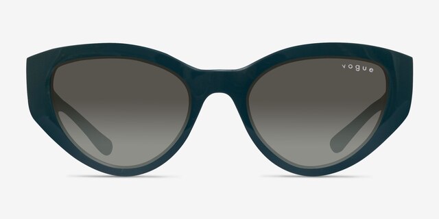 Vogue Eyewear VO5566S Full Dark Green PlasticSunglass Frames from EyeBuyDirect, Front View