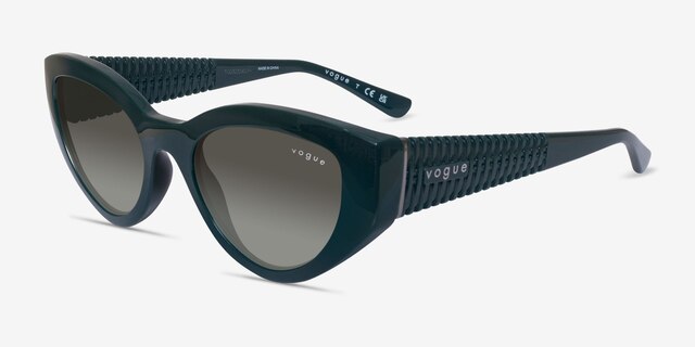 Vogue Eyewear VO5566S Full Dark Green PlasticSunglass Frames from EyeBuyDirect, Angle View