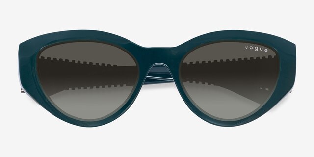 Vogue Eyewear VO5566S Full Dark Green PlasticSunglass Frames from EyeBuyDirect, Closed View