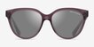 Armani Exchange AX4148SU Shiny Transparent Burgundy PlasticSunglass Frames from EyeBuyDirect, Front View