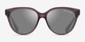 Armani Exchange AX4148SU Shiny Transparent Burgundy PlasticSunglass Frames from EyeBuyDirect, Front View