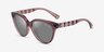 Armani Exchange AX4148SU Shiny Transparent Burgundy PlasticSunglass Frames from EyeBuyDirect, Angle View
