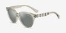 Armani Exchange AX4148SU Shiny Transparent Green PlasticSunglass Frames from EyeBuyDirect, Angle View