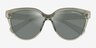 Armani Exchange AX4148SU Shiny Transparent Green PlasticSunglass Frames from EyeBuyDirect, Closed View