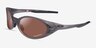 Oakley Eye Jacket Matte Gray Smoke PlasticSunglass Frames from EyeBuyDirect, Angle View