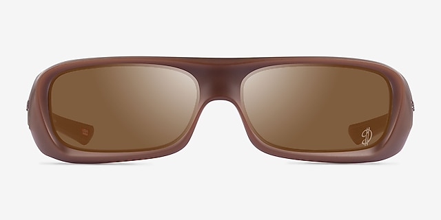 Oakley Permian Matte Transparent Mahogany PlasticSunglass Frames from EyeBuyDirect, Front View