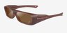Oakley Permian Matte Transparent Mahogany PlasticSunglass Frames from EyeBuyDirect, Angle View