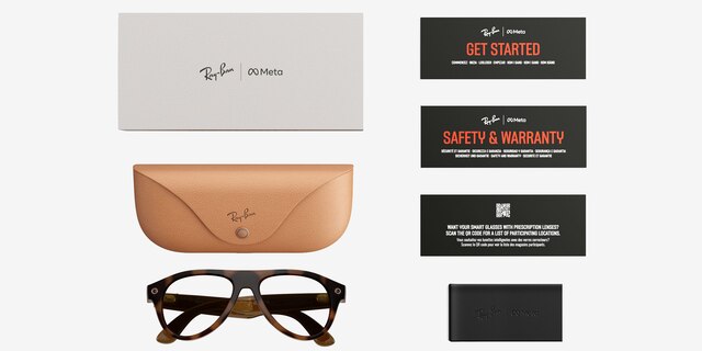 Ray-Ban Meta (Gen 3) Aviator Shiny Havana Plastic from EyeBuyDirect
