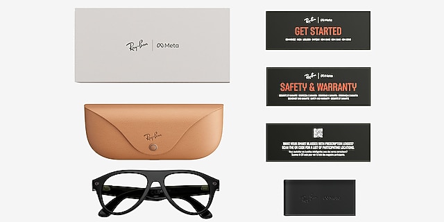 Ray-Ban Meta (Gen 3) Aviator Shiny Black Plastic from EyeBuyDirect
