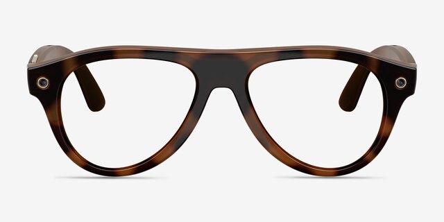 Ray-Ban Meta (Gen 3) Aviator Polished Havana Plastic from EyeBuyDirect, Front View