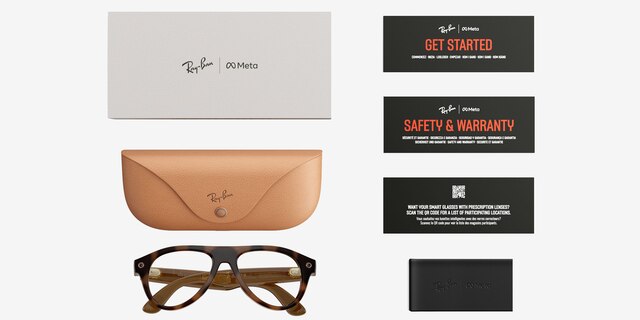 Ray-Ban Meta (Gen 3) Aviator Polished Havana Plastic from EyeBuyDirect