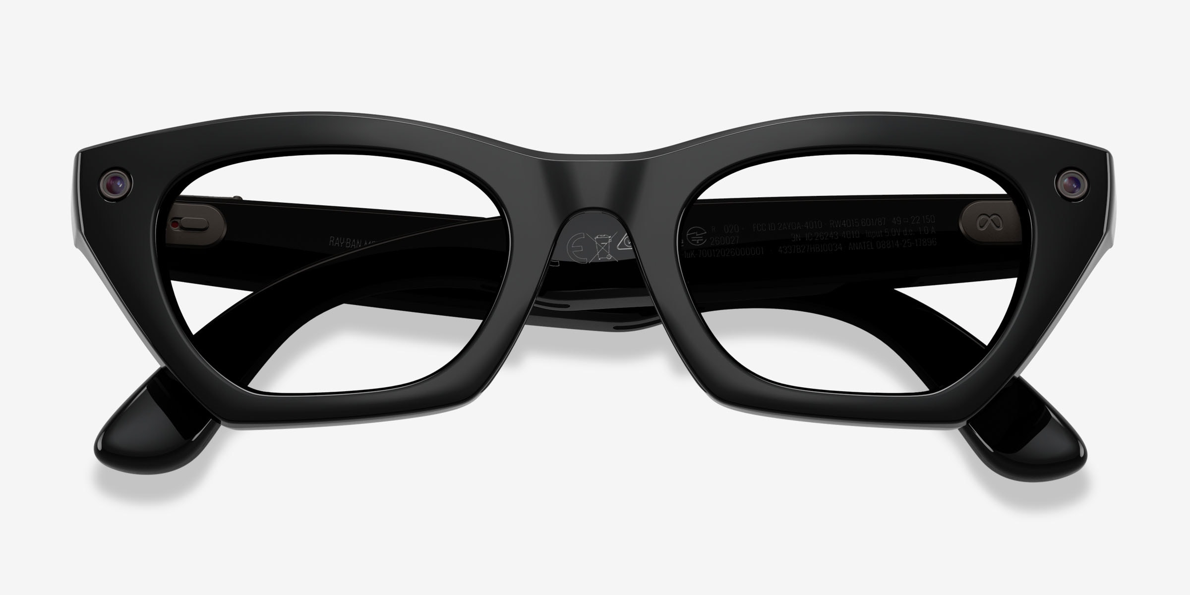 Ray-Ban Meta (Gen 3) Zena - Cat Eye Shiny Black Frame | Eyebuydirect