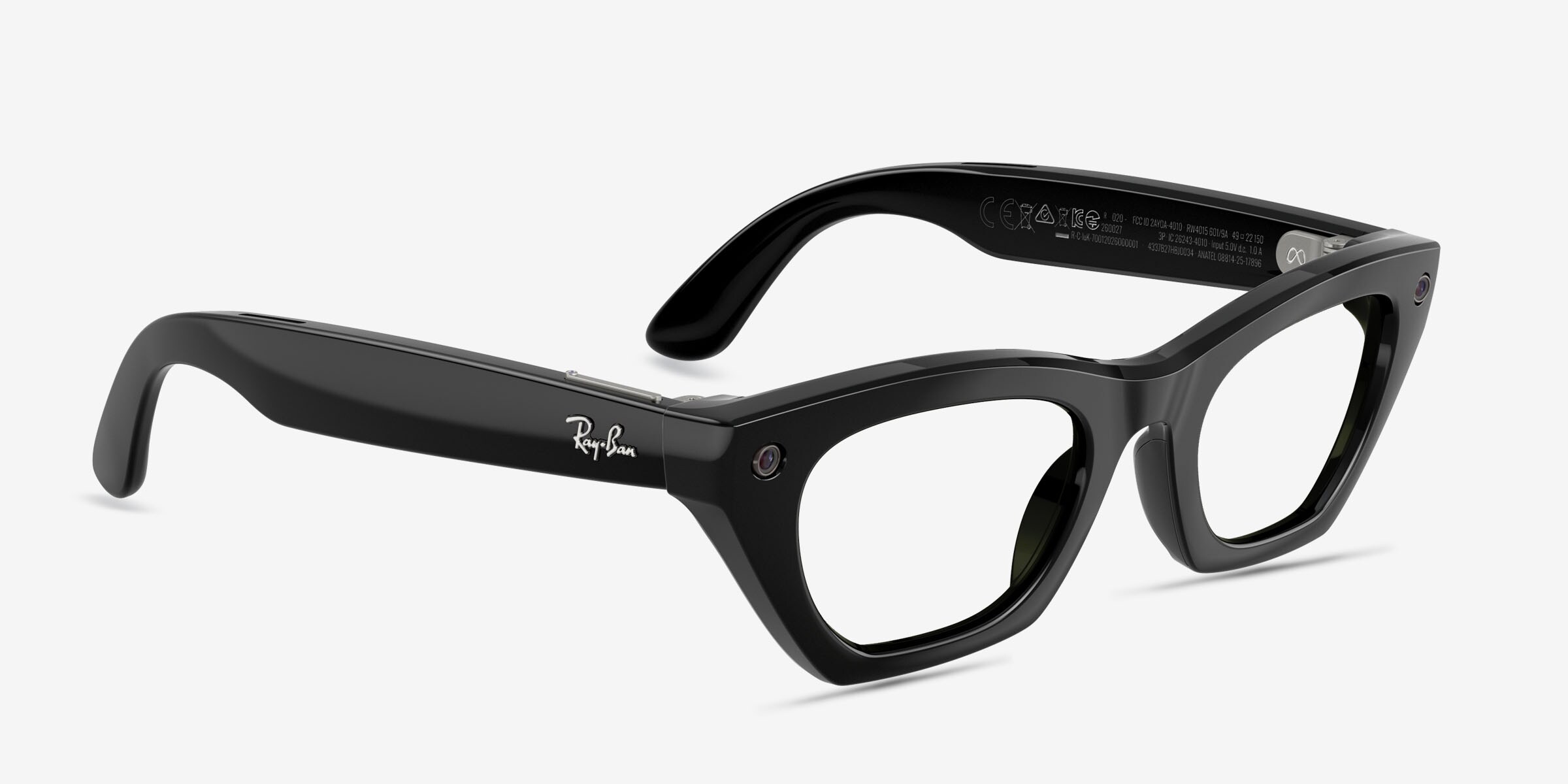 Ray-Ban Meta (Gen 3) Zena - Cat Eye Shiny Black Frame | Eyebuydirect