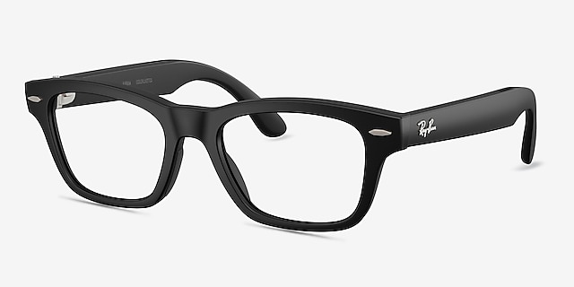 Ray-Ban Meta Audio Burbank Matte Black Plastic from EyeBuyDirect, Angle View