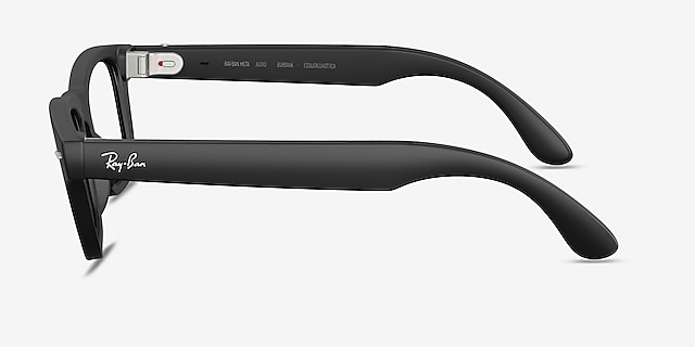 Ray-Ban Meta Audio Burbank Matte Black Plastic from EyeBuyDirect, Side View