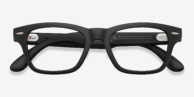 Ray-Ban Meta Audio Burbank Matte Black Plastic from EyeBuyDirect, Closed View